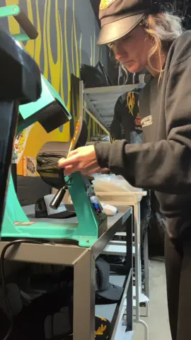 How I made my Axel Co hats🚀 #heatpress #SmallBusiness #walapress #heattransfer 