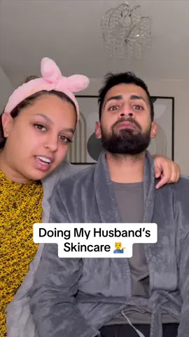 Men complain soo much 🤣 Anyways at least he got a glow up ✨ #fyp #foryoupage #couples #marriage #husbandwife #skincare #viral 