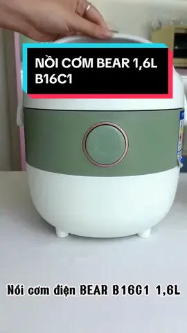 ✅Nồi cơm điện Bear 1,6L 2-3 người ăn. 👉Nấu đa năng, có hẹn giờ, lòng nồi chống dính, bản điều khiển cảm ứng. #noicomdien #noicom #noicombear 