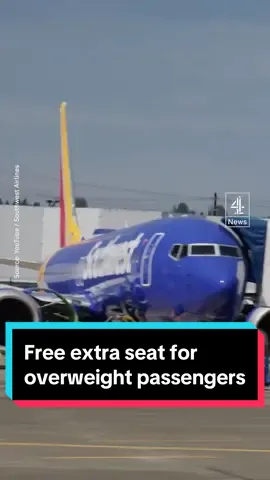 An American airline is offering overweight passengers an extra seat at no added cost. #Fly #Flying #Travel #Plane #News #US #C4News 