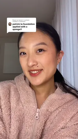 Replying to @lauren | content creator it is so important to test makeup products in different ways!! when i applied this patrick ta foundation with a sponge, the finish seems to be more seamless and didnt emphasize my dry spots as much!! 