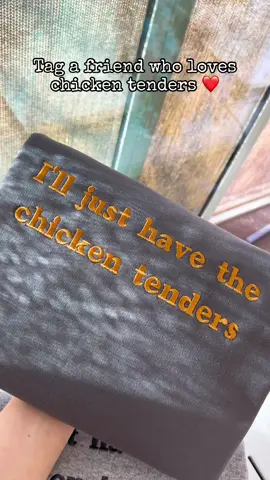 #embroideredsweatshirt #chickentenders #nuggets #nuggetsforlife #illjusthavethechickentenders 