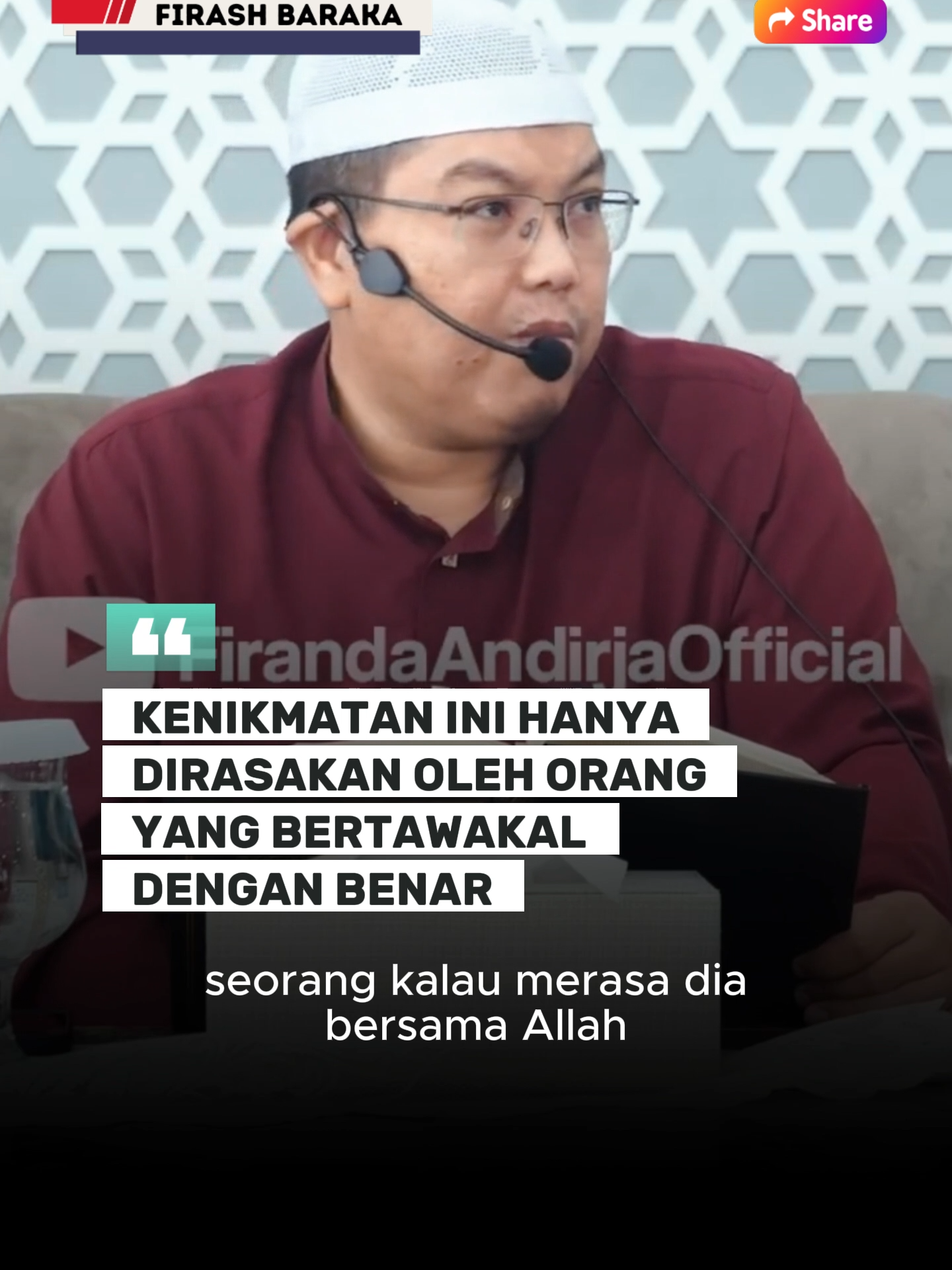 Kenikmatan ini hanya dirasakan oleh orang yang bertawakal dengan benar - Ustadz Dr. Firanda Andirja Hafizahullah ta'ala #ustadzfiranda #ustadzfirandaandirja #dakwah #firashbaraka #kajianislam #kajiansunnah