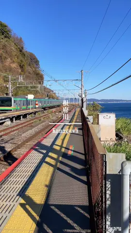 神奈川の海の見える無人駅。 Unmanned station with a view of the sea in Kanagawa, JAPAN. 📍根府川駅／JR東海道本線 📍Nebukawa station/JR Tokaido Line #根府川駅 #神奈川 #小田原 #海の見える駅 #japan #kanagawa #nebukawa #odawara #japantravel 