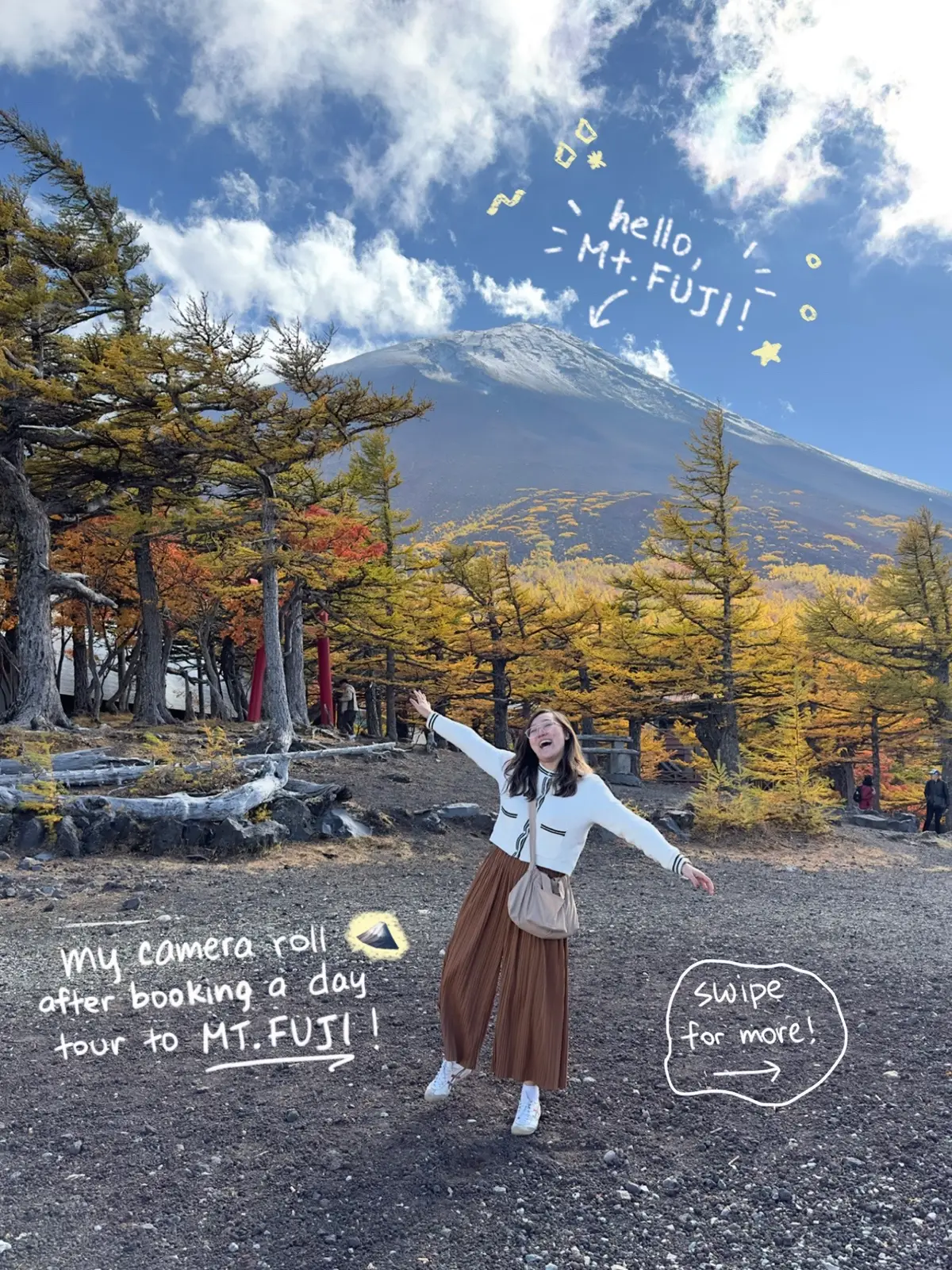 We were so lucky that it appeared on our first visit (minsan kasi cloudy)! ☁️ Booking the Mt. Fuji Day Tour is definitely one of the highlight of our trip! ANG GANDA TALAGA nung overall experience! Bucket list moment! 🥹 Mt. Fuji Day Tour ★ https://bit.ly/MtFujiDayTour use my code 