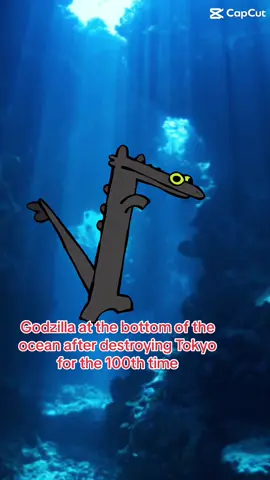 Godzilla was just in a silly mood #godzilla #dancingtoothless #godzillameme #toothless #meme #fyp #godzillaminusone #tokyo #funny #abcxyz 