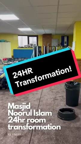 We are proud to present to you our  24-hour room transformation that seamlessly blends modern aesthetics. Witness the remarkable journey as we breathe new life into each space, infusing it with a serene, mosque-inspired ambiance. Join us on this path of renewal and rediscover the beauty of spirituality in every room. 🕌✨  Leave your thoughts.  #masjid #transformation #uneek #SpiritualRevival #ModernSanctuary #RoomByRoomRenewal