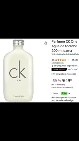 Perfume CK One Agua de tocador 200 ml dama https://amzn.to/488TKwO #amazon #amazonfinds #amazonprime #parati #fyp #foryou #mexico #oferta #mexico🇲🇽 #ofertas #mx #sale #queoferton #ofertasimperdibles #fypシ #fypシ゚viral #accesorios #accesories #dama #damas #women #perfume #perfumes #perfumesparamujer #moda #modafeminina #mujeres #mujer #perfumemujer #olor #calvinklein #ck #calvin #klien #perfumecalvinklein #perfumeck #regalo #navidad #vida #salir #fiesta #viral #lonecesito #barato #200ml