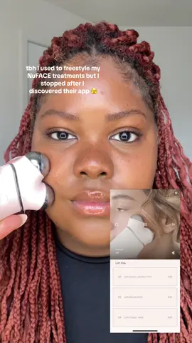 Get the best results by following the treatments in the NuFACE app 📲⚡️ It also keeps track of your progress and can create different routines for you while setting up reminders to do your treatments 🩵 #nuface #nufacedevice #microcurrent #microcurrentfacial #microcurrentdevice #nufacetrinity #nufacehacks #nufaceapp #skincaredevice #athomefacial #faciallift