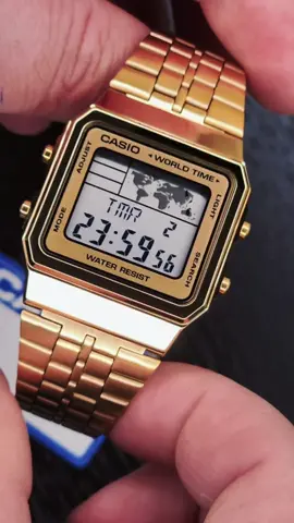 Reloj Casio Unisex A-500WGA-9 reloj dorado con pulsera en acero inoxidable, digital. #santiagocentro🇨🇱 #santiagodechile🇨🇱❤️ #chile #casiovintage #casio #casiowatch #relojdigital 