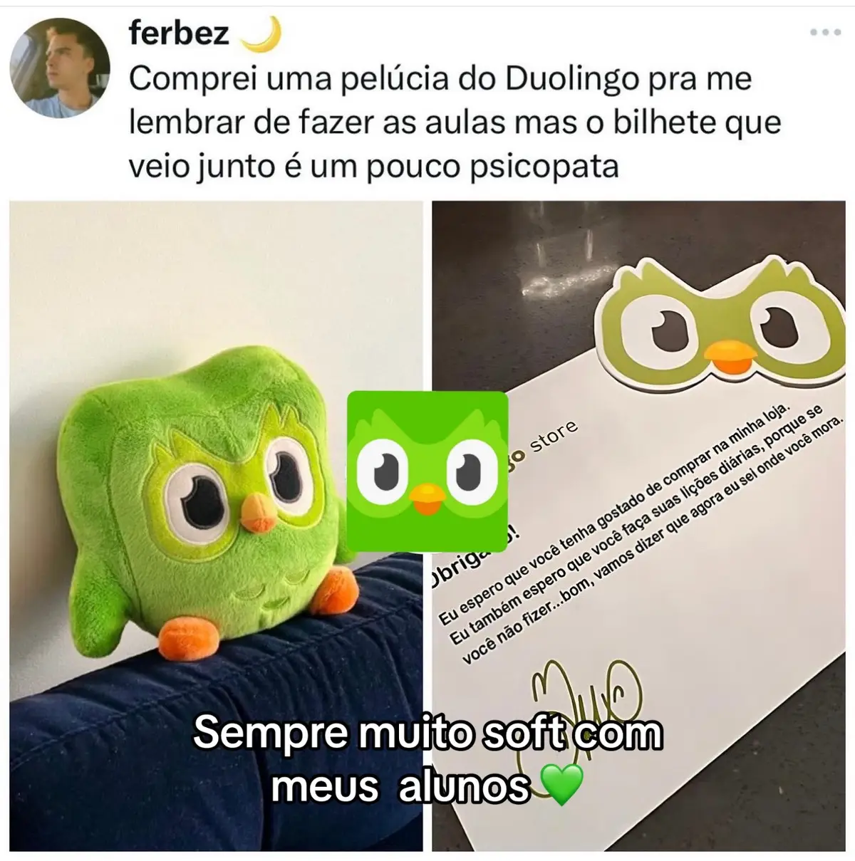 Antes que me perguntem , por enquanto só vendo nos EUA pois gosto mais de dólar que real 🤷‍♂️ #duolingo #bemsoftneh😍👌🏻 