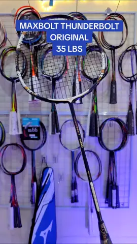 MAXBOLT THUNDERBOLT ORIGINAL MAX TENSION 35 LBS 😬🥶 Gasss co dikeranjang kuning boskuhh jgn sampai kehabisan😎 #raket #badminton #raketmaxboltoriginal #maxbolt #raketberkualitas #raketterbaru #raketviralvideo #badmintonindonesia #fyp #viral 