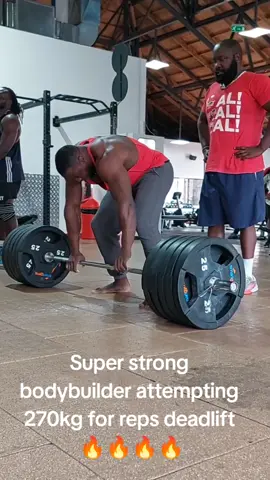 Super strong bodybuilder @Gachau_njoroge took on the 270kg deadlift challenge from Kenya Strongest Man 2023 finals. A whooping 5 reps is pretty massive 🔥🔥🔥💪