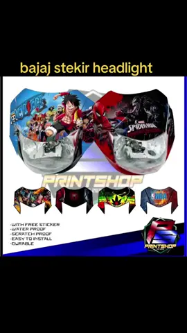 headlight steker bajaj check yellow baskit 