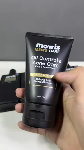 Sabun cuci muka untuk mengurangi masalah jerawat & minyak berlebih #morrismenscare #morrisfacialwash 