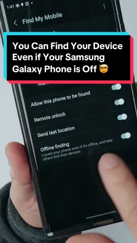 Did you know you can still find your phone if it is turned off? The Samsung Galaxy S23 Ultra has an Offline Find My Device feature that utilizes other @SamsungUS Galaxy Devices to help locate your phone. #samsunggalaxy #galaxys23ultra #samsunggalaxys23ultra #android #tipsandtricks #androidtips #androidtricks