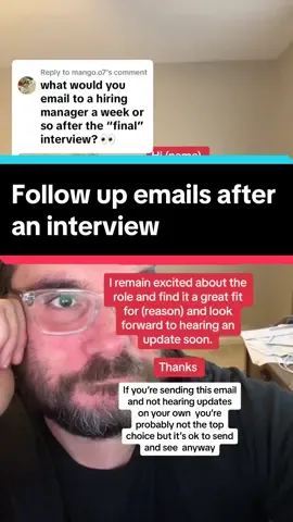 Replying to @mango.o7 here is a follow up email to send a manager. I don’t beleive the person getting the offer has to ask for updates very often but this may help you get closure #jobsearchtips #interviewtips #jobinterviewquestions #interviewtipsandtricks 