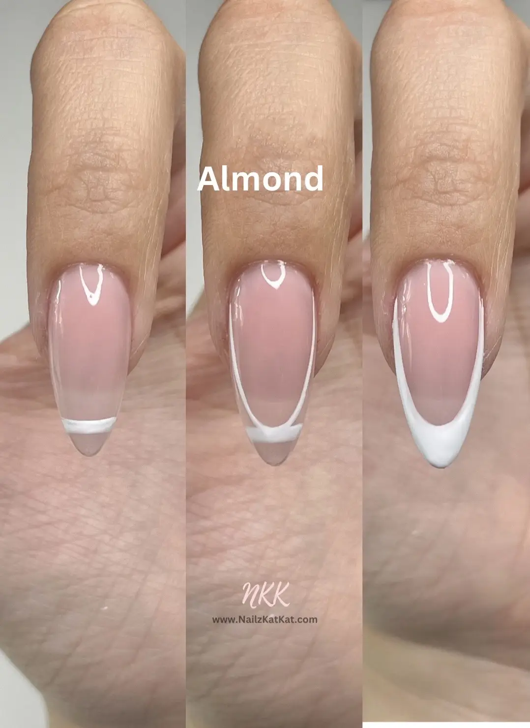 Using the same french technique for each shape