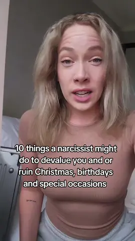 10 things a narcissist might do to devalue you and or ruin Christmas, birthdays and special occasions. #narcissistbehavior ##narcissist #narcissism #narctokadvice #narc #npd #narcissisticrelationship #narcissisticabuse #abuseawareness #covertmanipulation #covertnarcissist #covertnarc 