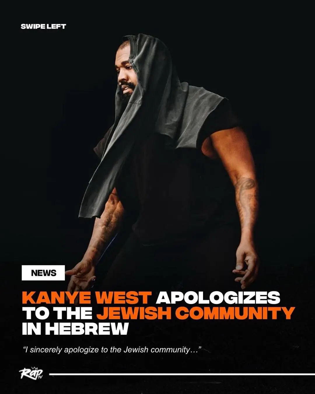 #KanyeWest apologizes to the Jewish community in Hebrew‼️👀 What do y’all think about this⁉️ #RapTV #kanye #kanyetok #kanyewestlover911 