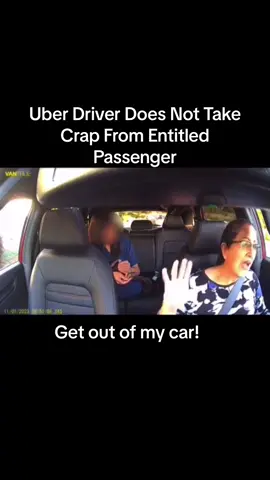 Uber Driver Does Not Take Crap From Entitled Passenger #fyp #foryourpage #uber #dashcam #lyft #taxi #taxidriver #uberdriver #uberride #cops #police 