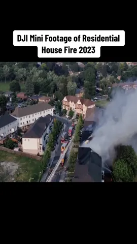 DJI Mini Footage of Residential House Fire 2023 #fire #fyp #firetruck #firefighters #firefighter #firedepartment #CapCut #rescue #fireman 