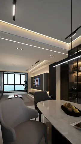 #DecorationDesign #mainLightDesign #LivingroomDesign #Modern Simple #BlackWhiteGrey #luxurydecor 