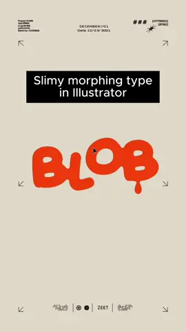 My slimy take on this cool effect from @gibbous.does.branding #designtok #graphicdesign #adobeillustratortutorial #LearnOnTikTok #typography