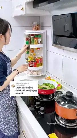 Trả lời @giadung0109 kệ góc tường xoay 360, dễ dàng vệ sinh và không lo đọng nước #kegoctuong #dogiadung #giadungtienich #tet2024 