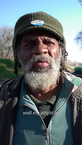 Homeless man cries thinking about how he used to be happy. #homeless #invsiblepeople 