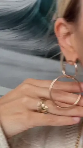 Fave new earrings of the month. #jamesmichelle #jewelrytiktok #goldjewelry #holidayjewelry #coastaljewelry #statementearring #golderrings #boyfriend 