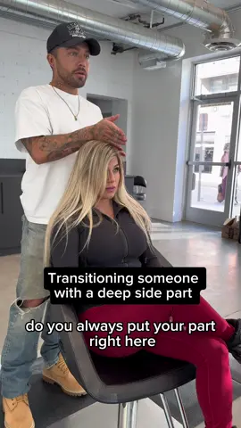 Consultation Tip 👉🏽When you have a guest that has a deep side-part (or anything else for that matter) that you think is less flattering than the alternative, you need to approach it he conversation very strategically, even if you have strong feelings of disagreement 😜 **also to be clear I think she looks great both ways but I do prefer her with a center part!  ▪️First off always be honest - while still making them feel comfortable. Don’t embarrass them or degrade them for anything. I usually find when someone thinks they look bad with a center part - it’s just what they have been conditioned to thinking and no one has suggested an alternative. Often times people have had the same part since they were a KID and that’s why they think it looks good. Maybe someone told them once they had a big forehead, a cowlick, etc. you never know why they feel comfortable with their look.  ▪️Don’t suggest something unless you as an artist truly think it looks better on their face shape / skin-tone etc. try both ways, see how you feel.. and then be honest with them, in a kind, professional, yet GENUINE manner ✊🏽 ▪️ Ask them for feedback their next visit. I’ve had so many guests who have worn deep side parts their whole life.. tell me (during their following visit) that they have never gotten more compliments, felt more confident, and often times it’s just the  small change they were scared to make. and when you are the one who suggested it, even though they were scared… NOW you have earned their trust. For life.  It’s all about the delivery ✊🏽 @#@K18 Hair  #k18hair #k18results #k18partner  #denverhair #denverhairstylist #haireducator #sidepart #blowout #blondehairstyles #blondehair #centerpart 