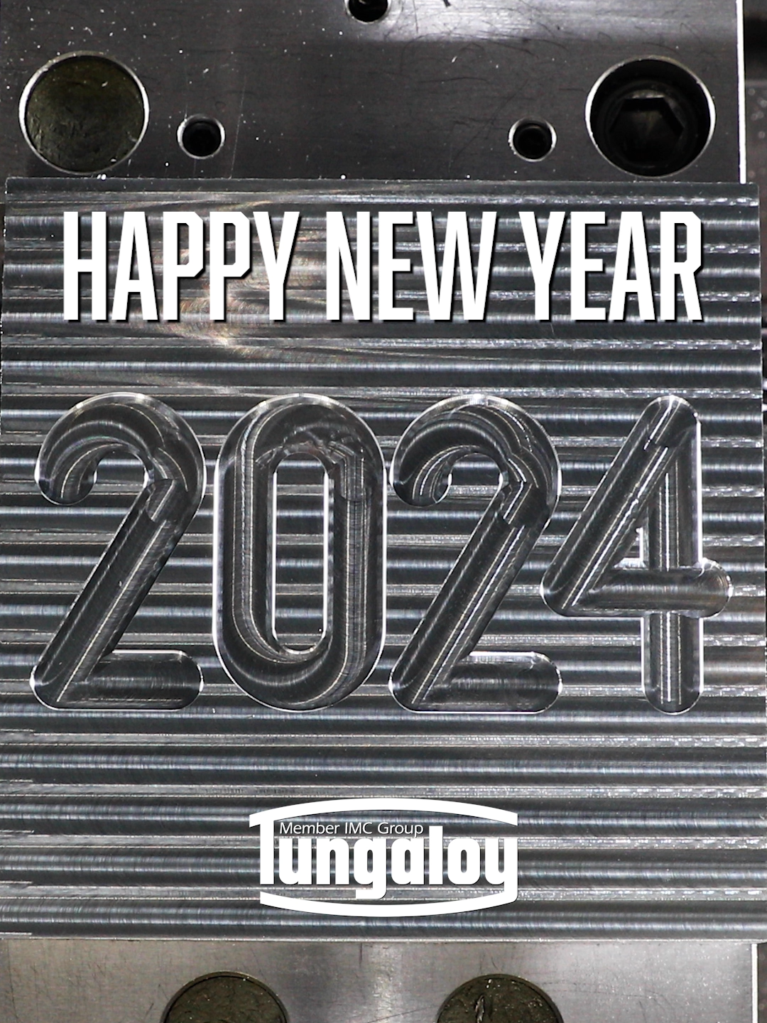 Happy New Year 2024 from Tungaloy #fyp #cnc #machine #machining #tools #ev