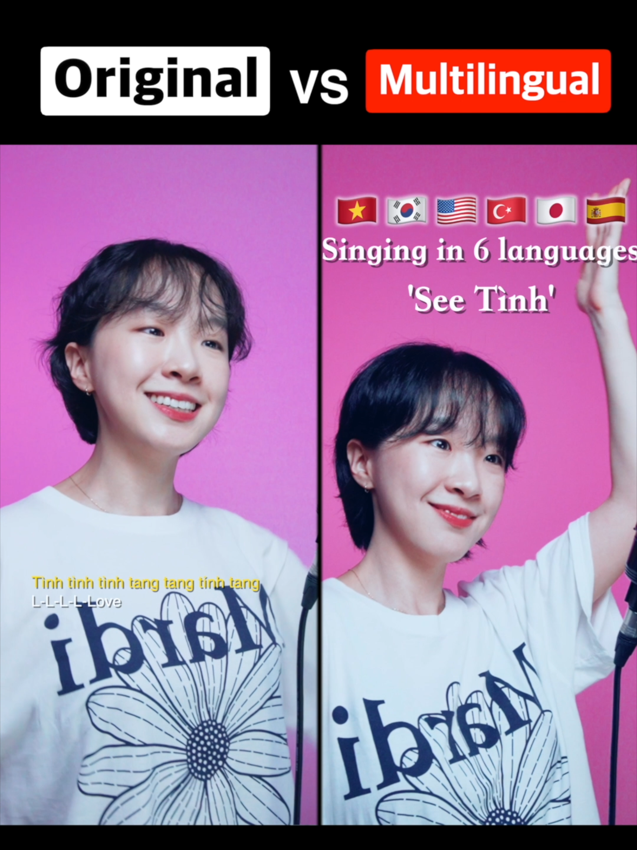 💗Original 🆚 Multilingual #seetinh #Vietnam #singing #multilingual #ChaDabin