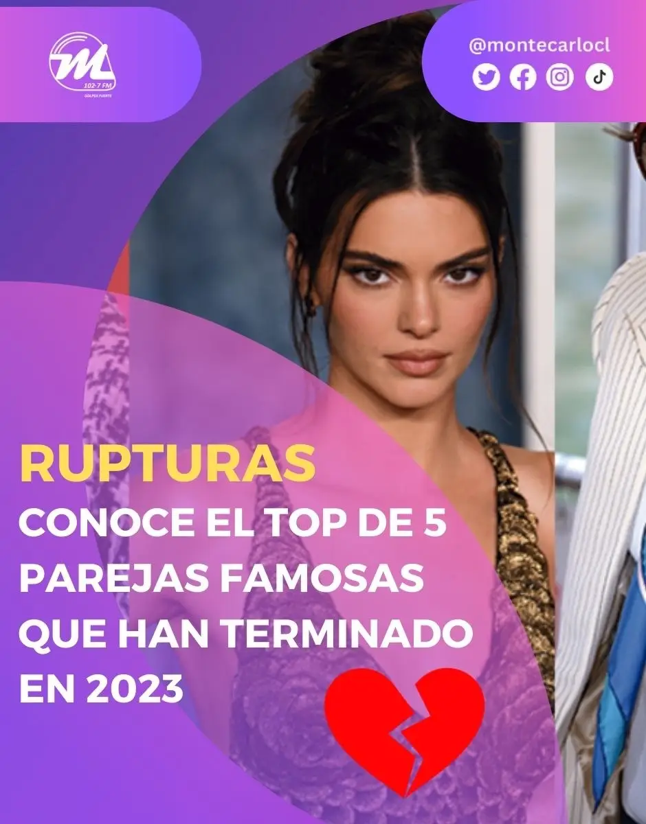 #TOP5 ¡Conoce las parejas de famosos que el año 2023 dejó atrás! 😱💔 ¿Cuál te sorprendió más? 