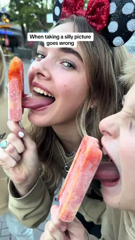 The moment he realizes his tongue is legit stuck! To be fair the worker did tell them to wait a few minutes befire eating it. #disneyland #icecream #fruitbar #tonguestuckonicypole #christmasstory #gonewrong 