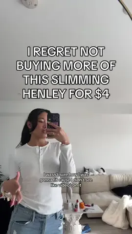 I was never a long sleeve girl but now she is. Thanks tiktok 😭 #closetessentials #musthavebasictop #henleytops 