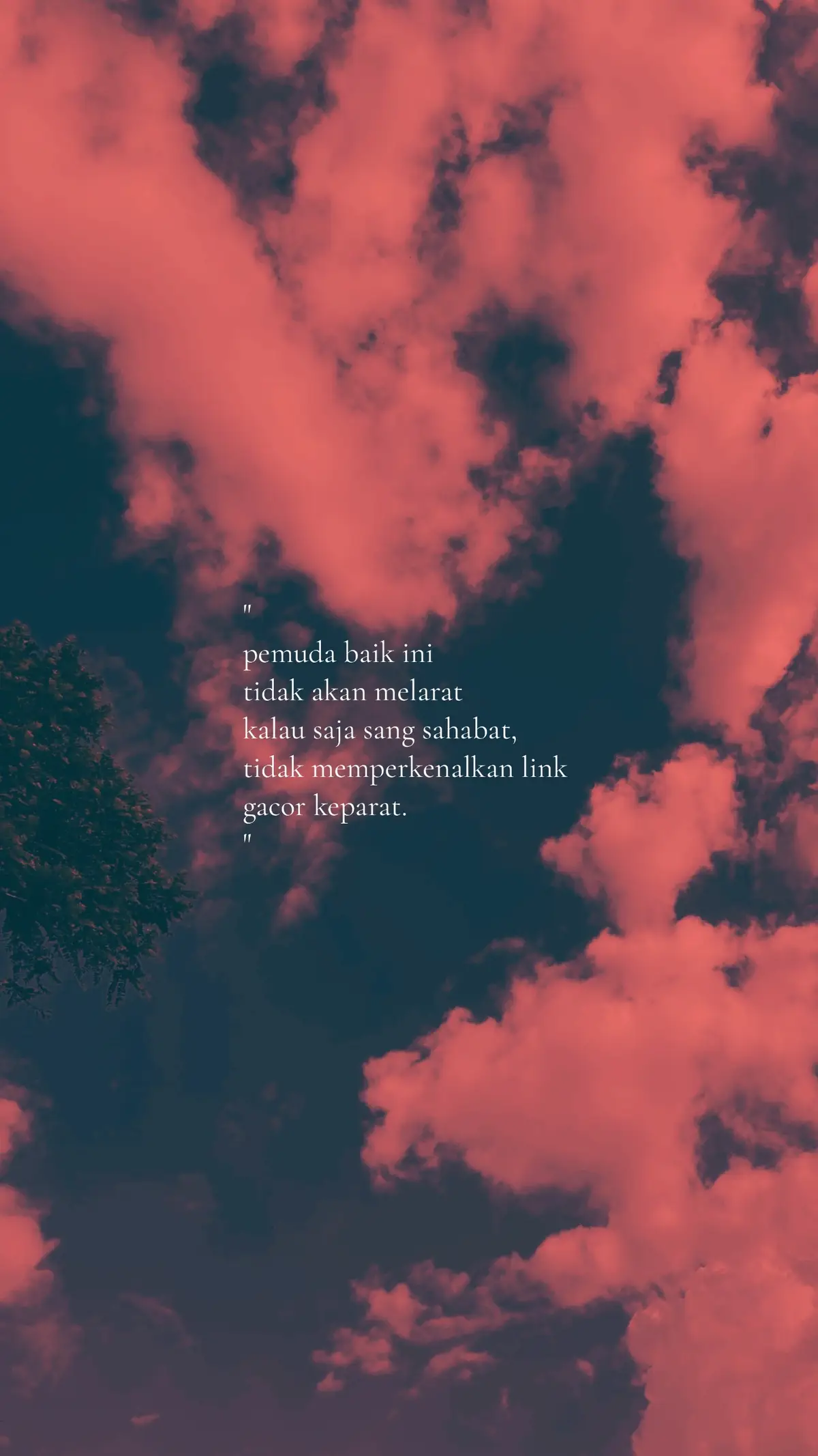 Wahai sahabat. kau rusak diriku dengan rayuan link gacor keparat. karena kau tak ingin sendirian melarat. adakah seratus dulu sobat ? #astrophile #langit #langitbiru #stopjudislot #sahabat   Sahabat keparat.