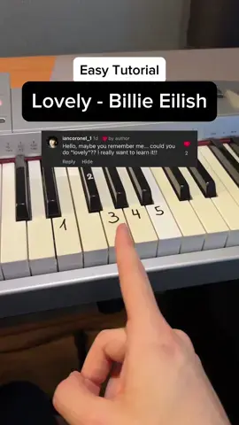 Lovely - Billie Eilish ✨ (Easy Full Tutorial) Remember: Chords are optional. If it‘s too hard just go ahead with playing the single notes C, E and B with your left hand. #piano #tutorial #pianolessons #lovely #billieeilish