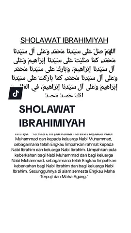 Sholawat ibrahimiyah sholawat ter afdol,sholawat terbaik, sholawat yg tidak ada tandingan nya kecuali siapa yg membaca nya juga dan tentu semua sholawat itu baik tapi yg ter afdol sholawat ibrahimiyah ini,baginda nabi shallallahu alaihi wasallam ketika ditanya ya Rosulullah bagaimana cara kami bersholawat kepada engkau ya Rosulullah lalu nabi pun sholallahu alaihi wasallam menjawab ucapkan olehmu SHOLAWAT IBRAHIMIYAH ini ,Amalannya Jangan pernah tinggalkan sholat 🫶🏻 #sholawatibrahimiyah #fyp 