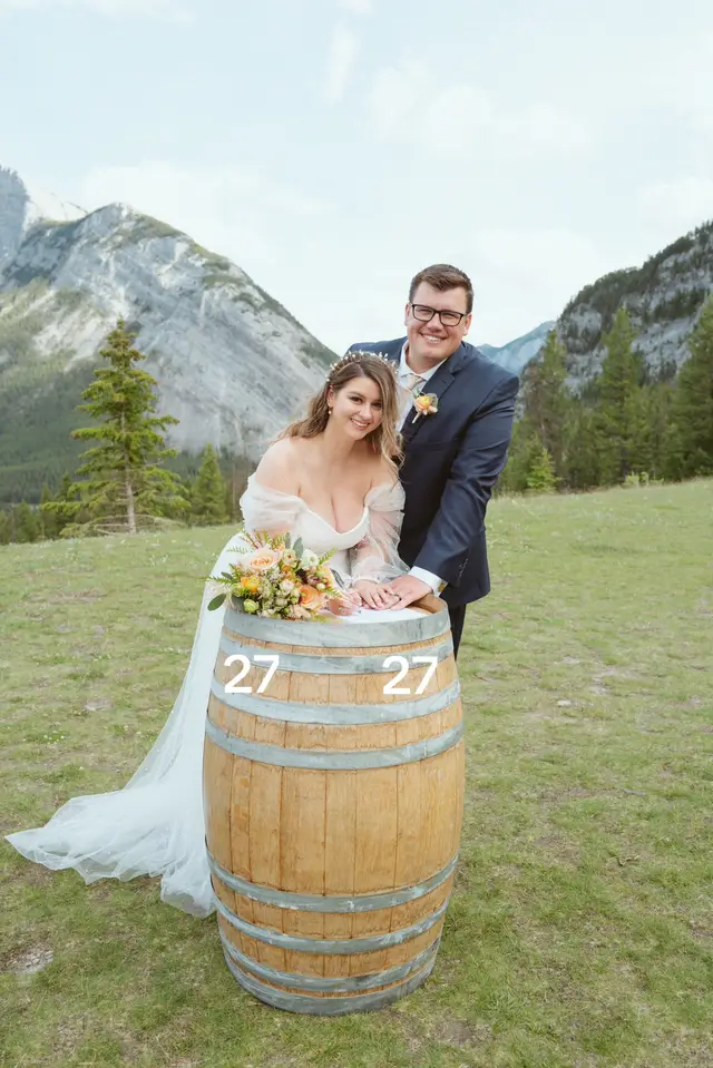 …to husband and wife, to mom and dad in February 2024.