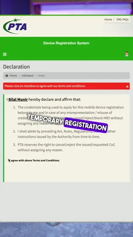 How to get Free PTA Registeration for 120 Days