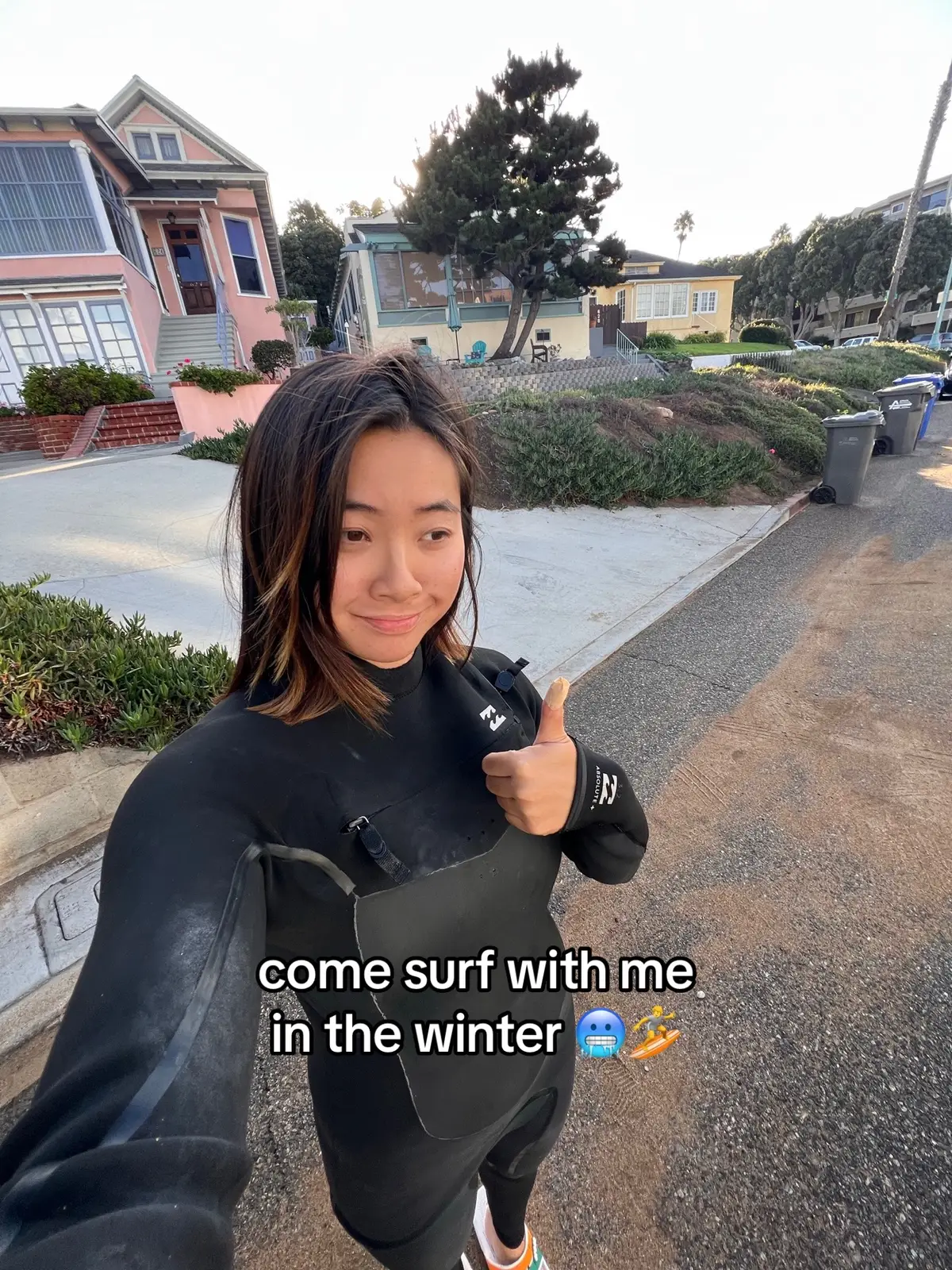 forgot to say water was COLD #surfersoftiktok #surfing #surftok #olympics2024 #surfergirl #dayinmylife #surfvlog 