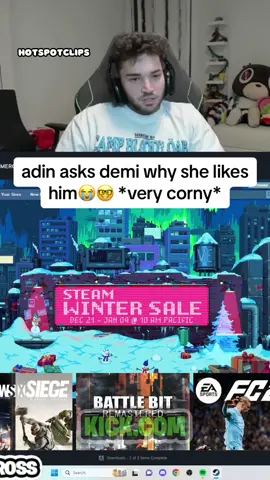 adin asks demi why she likes him😭🤓 *very corny* || #adinross #demisux #kickstreaming 