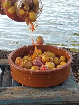 طريقة عمل الزيتون التفاحي بالزعتر والفليفله الحمرا والنتيجة تحفة 👌 #زيتون #طبخ_بري #طبخ #مخللات 
