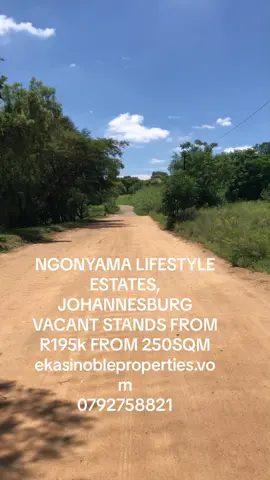 INVESTMENT OPPORTUNITIES!  PRIME PRIME PRIME LAND! INVESTMENTS Starting at R195k from 250Sqm VACANT STANDS  Contact Ekasi Noble Property Development 0792758821 / 0115271978 www.ekasinobleproperties.com 3 - 5 Beds 2 - 3 Baths Double / Triple Story  Double / Triple Car Garage Swimming Pool Garden Beautiful Landscaping  Bulk Services 24Hour Security / Full Biometric Facial Recognition System Music, Podcasting, TV & Radio Studio Facilities in the Estate for residents Community Park Children Play Area Tennis Courts Fully Secure Gated Estate, Full amenities Less than a Kilometre to: Curro Schools, Jackal Creek Shopping Centre, Northgate Mall, The Dome, Celebration Estate etc. A few kilometres next to Lanseria Airport, Jackal Creek, Eagle Canyon Golf Estate, Ruimsig, ClearWater Mall, Malibongwe Drive, Beyers Naude Drive, N14 Highway, Olivedale Clinic, Honeydew Police Station, Douglasdale Police Station, Silverstar Casino, Cradle Of Humankind Sandton City 15 Kilometers away The Dome 3 Kilometers away Curro College 1 Kilometer away Honeydew Police Station 7 Kilometers away Olivedale Clinic 10 Kilometers away N14 Highway 3 Kilometers away Silverstar Casino 11 Kilometers away Cradle Of Humankind 16 Kilometers away Lanseria Airport 13 Kilometers away Northgate Mall 5 Kilometers away Clearwater Mall 13 Kilometers away Fairland Walk 7 Kilometers away Cresta 9 Kilometers away Ruimsig 14 Kilometers away Eagle Canyon Golf Estate 8 Kilometers away Johannesburg CBD 36 Kilometers away Contact Ekasi Noble Property Development 011 527 1978 / 079 275 8821  #ngonyamalifestyleestate #land #ekasinobleproperties #thepropertytalkshow #invest #investor #investments #fyp #property #saproperty #invest #propertyinvesting #saproperties #realestate #southafricaproperty #southafricapropertyinvestors #propertyinvestor #foryourpage #realestateagent #propertymanagement #propertyinvestment #propertyinvestments 