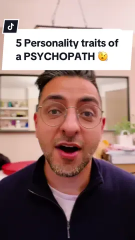 These are 5 personality traits of psychopaths. Having just one of these traits does not make someone a psychopath but its the overall picture of someone’s personality based on these (and other) recognised traits of psychopaths that can lead to a classification of psychopathy #psychopath #MentalHealth #narcissist #personalitydisorder #psychiatry 