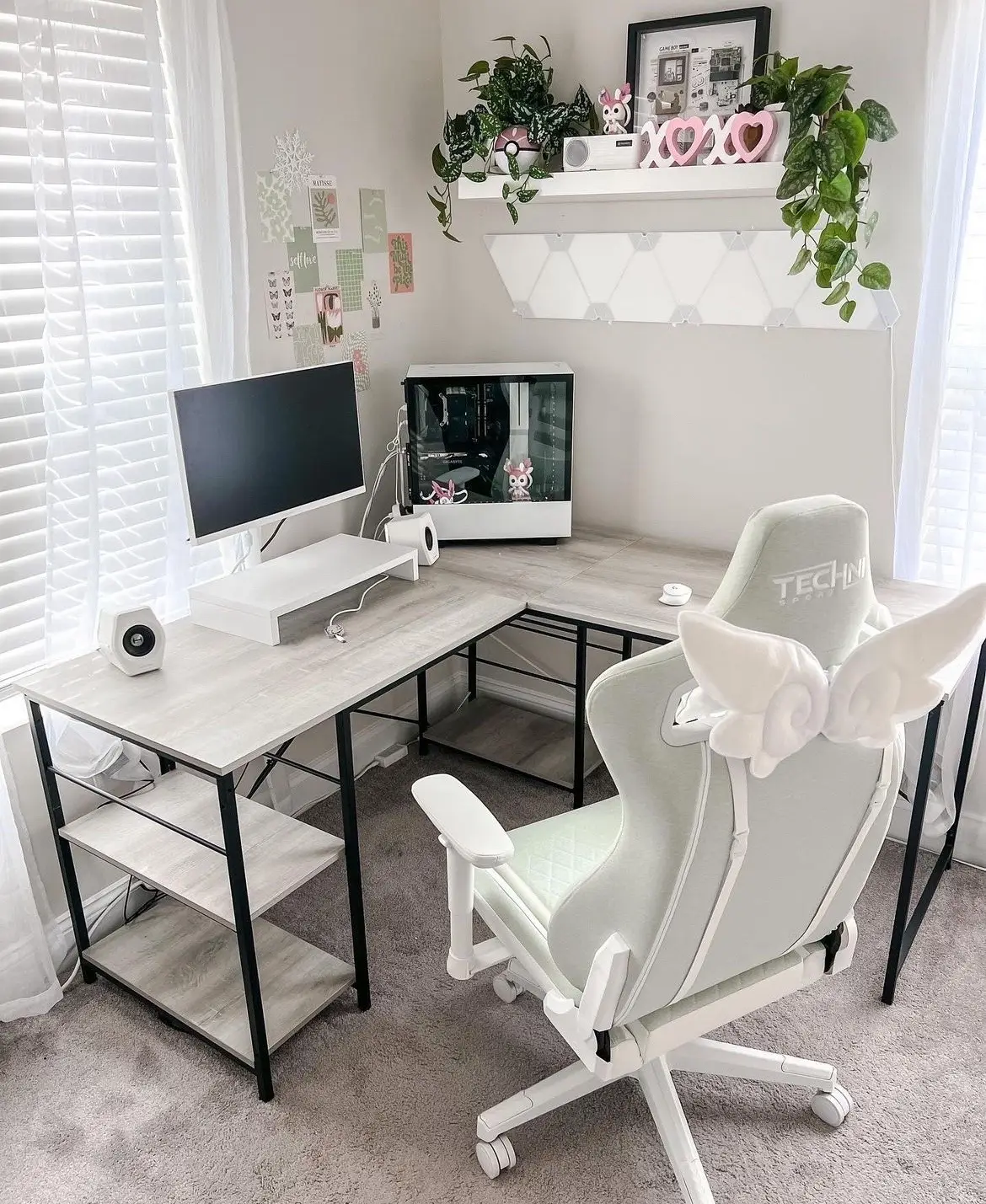 ive made a lot of changes to my setup this past year🩷 thanks for sticking around and supporting me🩷🤗#GamingSetup #desksetup #deskspace #standingdesk #gaming #pcgaming #pcbuilds #pcbuild #pcsetup #kawaii 