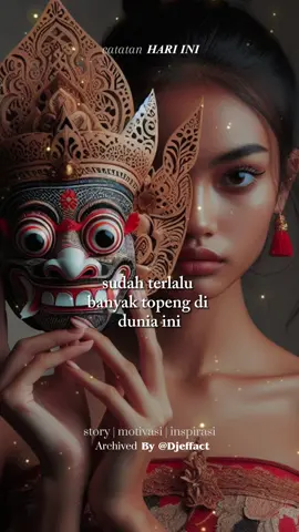 . Sudah terlalu banyak topeng di Dunia ini, Ada yang mahir berpura-pura baik, Ada yang pandai berkata manis... . #fyp #quotesoftheday #katakatabijak #motivasi #katamutiara #orangpalsu #topeng #manusiabertopeng #goodbye2023 #katakatamotivasi #tahunpenuhharapan #selamattahunbaru2024 #happynewyear2024 #quotesaesthetic #quotes #quotesoftheday #kaleidoscope2023 