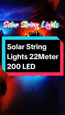 Lampu Raya Solar. Solar String Lights. 200 Led. 22 Meter. Waterproof. 8 Modes. Colourful.  #stringlights #solarlight #lampukelapkelip #lampuhiasan #lampukelipkelip #lampusolar #lampuhiasan #ramadhan2024 #raya2024 #fyp 